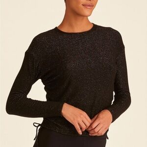 Alala charter long sleeve metallic top S